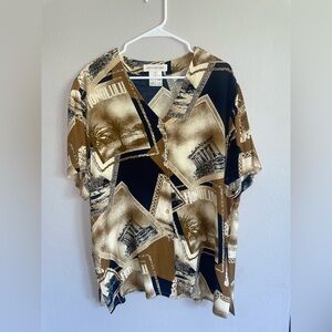 Honolulu Hawaii women’s shirt blouse top size 16 vintage Y2K